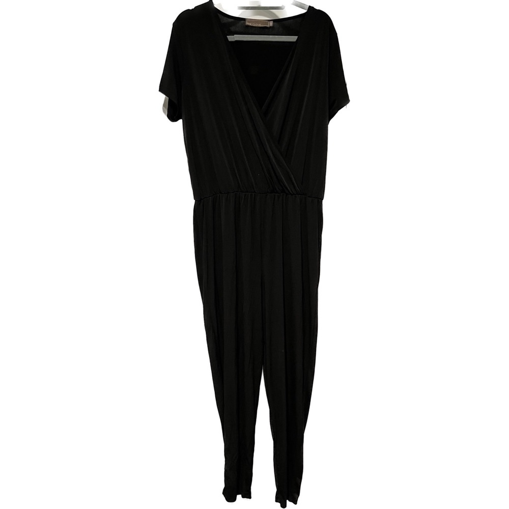 Black v neck jumpsuit
